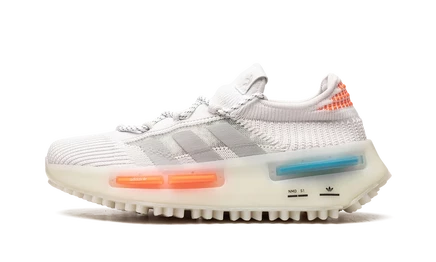 Кроссовки Adidas NMD S1, бело-сине-оранжевые
