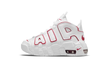Кроссовки Nike Air More Uptempo PS, бело-красные