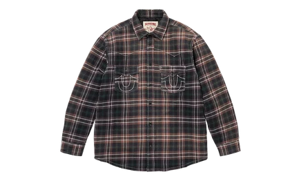 Фланелевая рубашка Supreme x True Religion FW25, черная