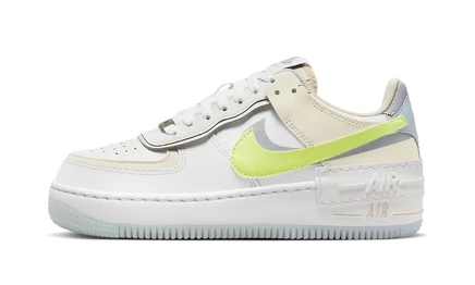 Женские кроссовки Nike Air Force 1 Shadow, белые с лимонным