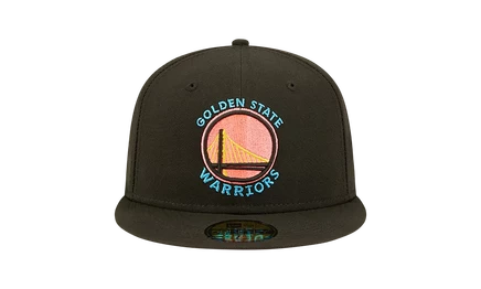 Унисекс кепка New Era 59FIFTY Уорриорз, чёрная/розовая