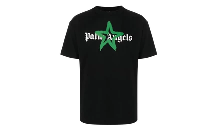 Мужская футболка Palm Angels Star Logo, черно-зеленая