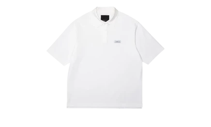 Поло Purple Brand оверсайз из пике, белое