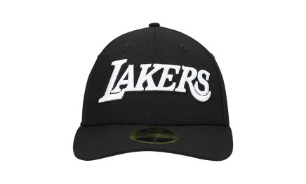 Унисекс кепка New Era 59FIFTY Lakers, чёрно-белая