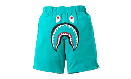 Мужские спортивные шорты BAPE Shark Wide, бирюзовые