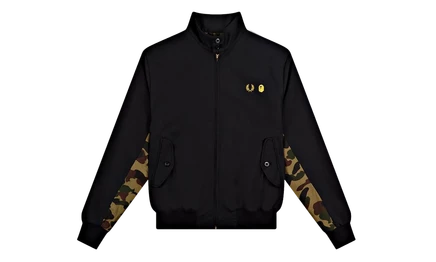 Мужская куртка Bape x Fred Perry Harrington, черная