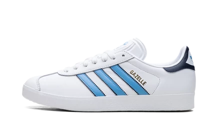 Кроссовки Adidas Gazelle IG6210, белые с полу-голубым