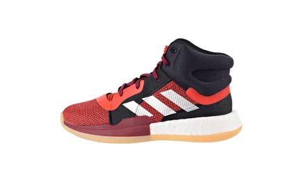 Детские кроссовки Adidas Marquee Boost, бордово-бело-красные
