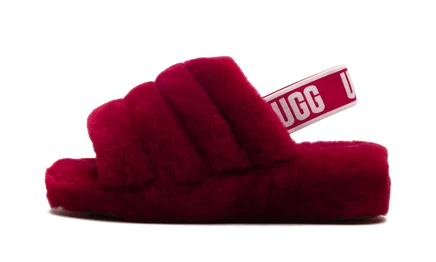 Женские шлепанцы Ugg Fluff Yeah Slide, красные