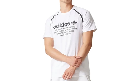 Футболка Adidas с коротким рукавом, бело-черная