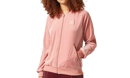Трековая куртка Adidas Velvet Vibes SST, розовая
