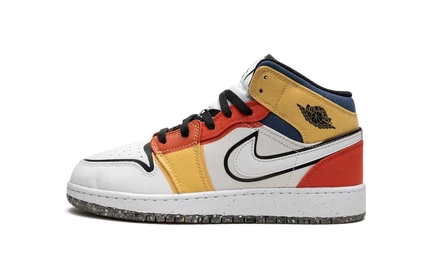 Детские кроссовки Jordan 1 Mid SE DV1316, мультиколор