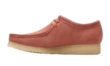 Ботинки Clarks Wallabee из замши, терракотовые