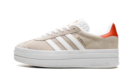 Женские кеды Adidas Gazelle Bold, бежево-оранжевые