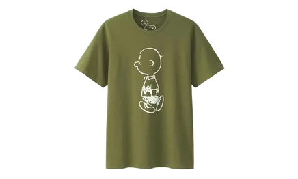 Унисекс-футболка KAWS Uniqlo Charlie Brown, оливковая