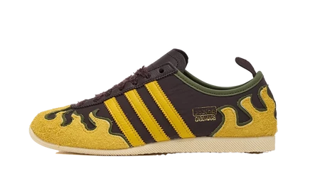 Кроссовки Adidas Japan Low Brain Dead, коричневые/желтые