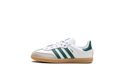 Кроссовки Adidas Samba OG, зеленые/с коричневой подошвой