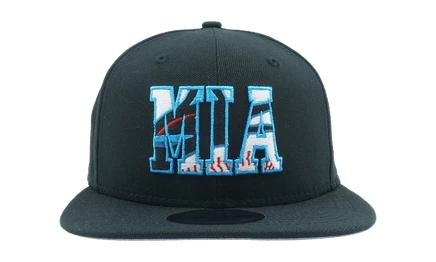 Унисекс кепка New Era 9FIFTY Miami Marlins, черная