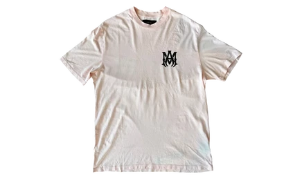 Мужская футболка Amiri MA Core Logo, розово-черная
