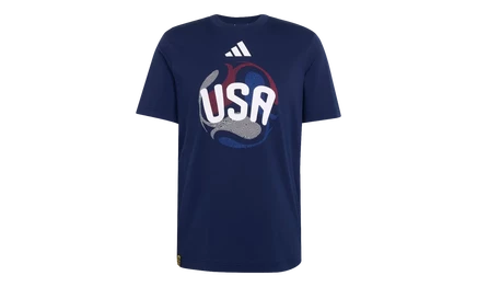 Мужская футболка Adidas World Cup 26 USA, темно-синяя