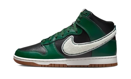 Кроссовки Nike Dunk High Chenille Swoosh, черно-зеленые