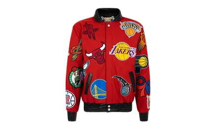 Куртка Jeff Hamilton NBA Collage шерстяная, красная