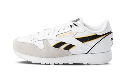 Кроссовки Reebok Classic Leather, бело-желтые