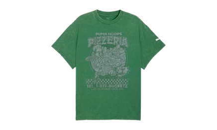 Футболка puma hoops x tmnt tee i, зеленая