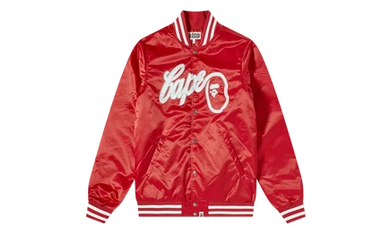 Мужская куртка Bape Ape Head Varsity, красная
