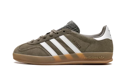Кроссовки Adidas Gazelle Indoor, оливково-белые