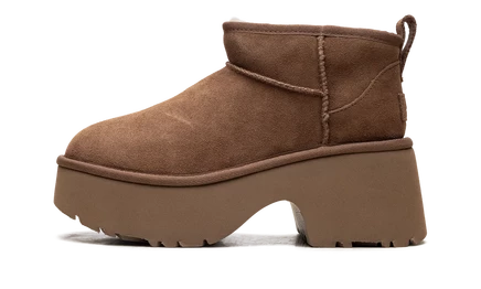 Женские угги UGG Classic Ultra Mini New Heights, каштановые
