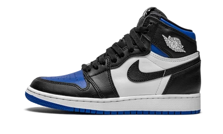 Детские кеды Jordan Air Jordan 1 Retro High OG GS «Royal Toe», черно-бело-синие
