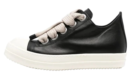 Мужские кроссовки Rick Owens Jumbo Lace Low, черно-белые