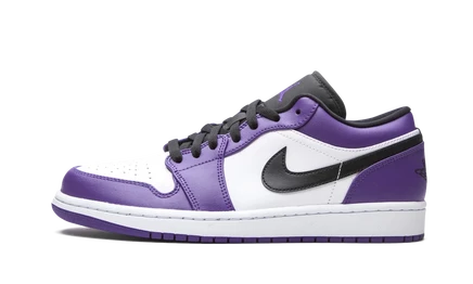 Кеды Jordan Air Jordan 1 Low «Court Purple», бело-фиолетовые