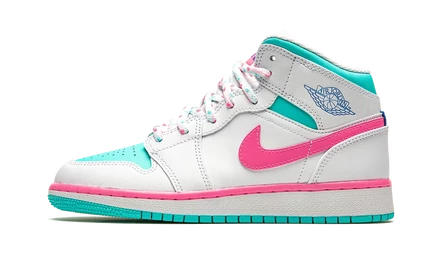 Детские кроссовки Air Jordan 1 Mid GS, Digital Pink