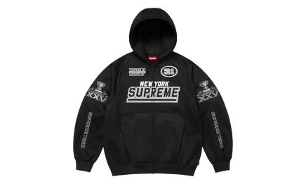 Унисекс худи Supreme Football на молнии FW25, черная