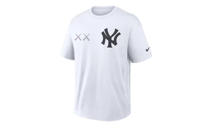 Унисекс-футболка KAWS Max 90 Yankees Judge, белая