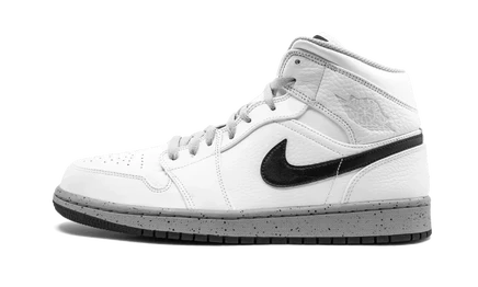 Кроссовки Jordan Air Jordan 1 Mid White/Cement, бело-серые