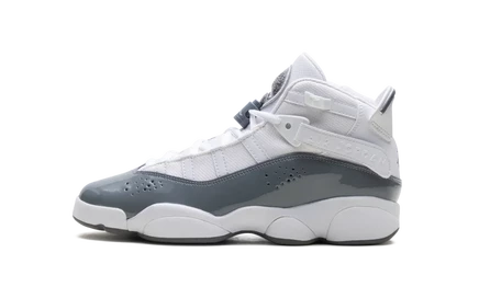 Кроссовки Air Jordan 6 Rings GS, бело-серые