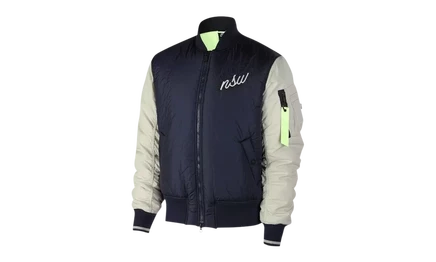 Куртка-бомбер Nike Contrast Sleeve NSW, обсидиан