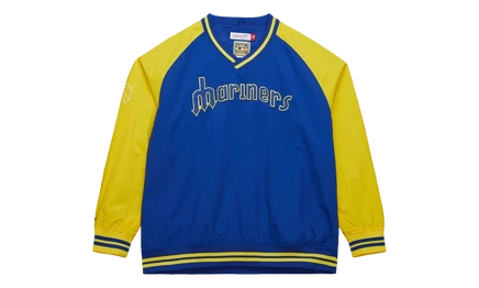Нейлоновая куртка-пуловер Mitchell & Ness MLB Mariners
