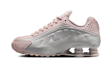 Женские кроссовки Nike Shox R4, бледно-розовые/платиновые