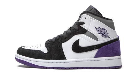 Кеды Jordan Air Jordan 1 Mid SE замшевые, фиолетовые
