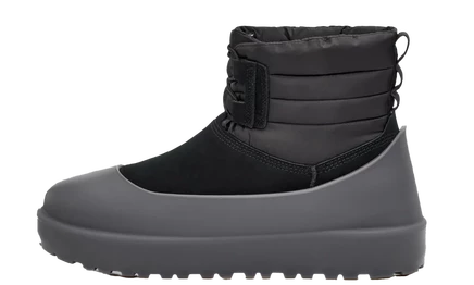 Женские ботинки UGG Classic Mini Lace-Up Weather, серо-черные
