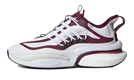 Кроссовки Adidas Alphaboost V1, белый/бордовый/серый