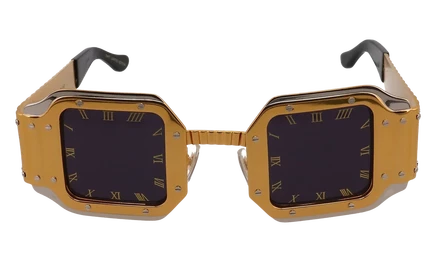 Солнцезащитные очки Vintage Frames Company Timeless 24kt, желтое/белое золото/черные