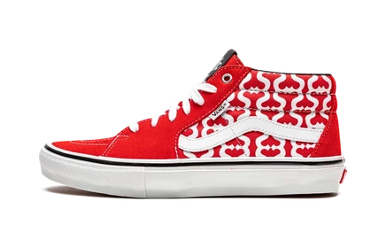 Кеды vans skate grosso mid supreme monogram s red, красные