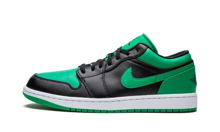 Кроссовки Jordan Air Jordan 1 Low «Lucky Green», черно-зеленые
