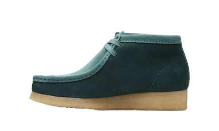 Женские туфли Clarks Wallabee, зеленые