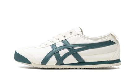 Унисекс кеды Onitsuka Tiger Mexico 66 Cream Velvet Pine, кремово-зеленые
